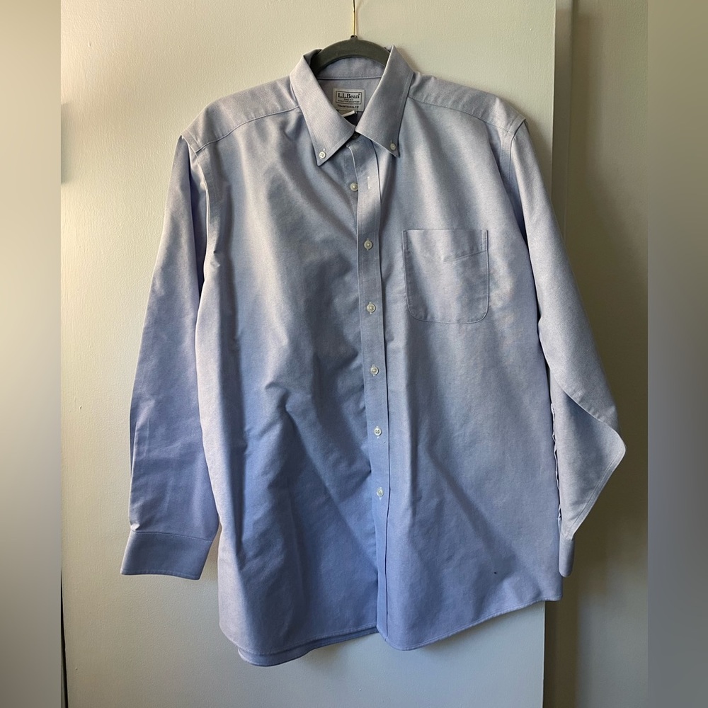 L.L. Bean Sky Blue Men's Dress Shirt